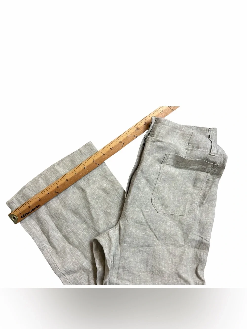 NWT Quince European Linen Patch Pocket Wide Leg Pants Size 6